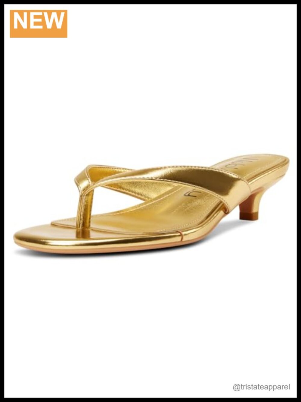 Kitten Heel Sandals Round Open Toe Slip-On Flip Flop Dress Party Casual Heels